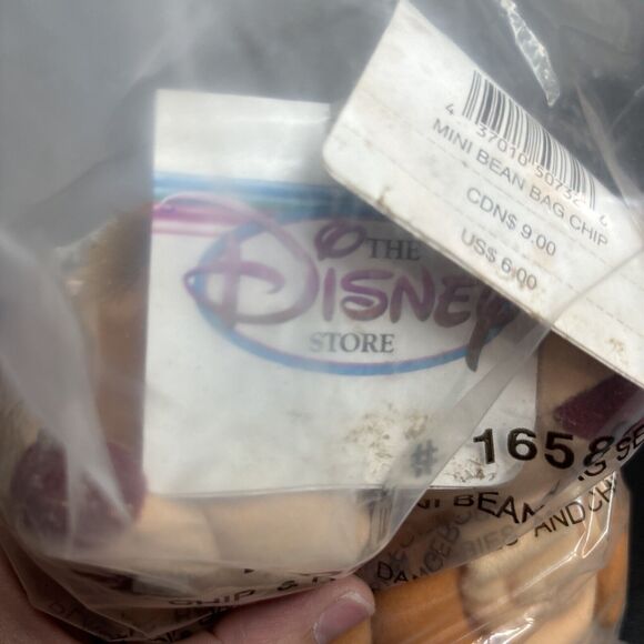 Disney Store Chip N Dale 7" Mini Bean Bag Plush Set NWT READ 16588 - Picture 9 of 9